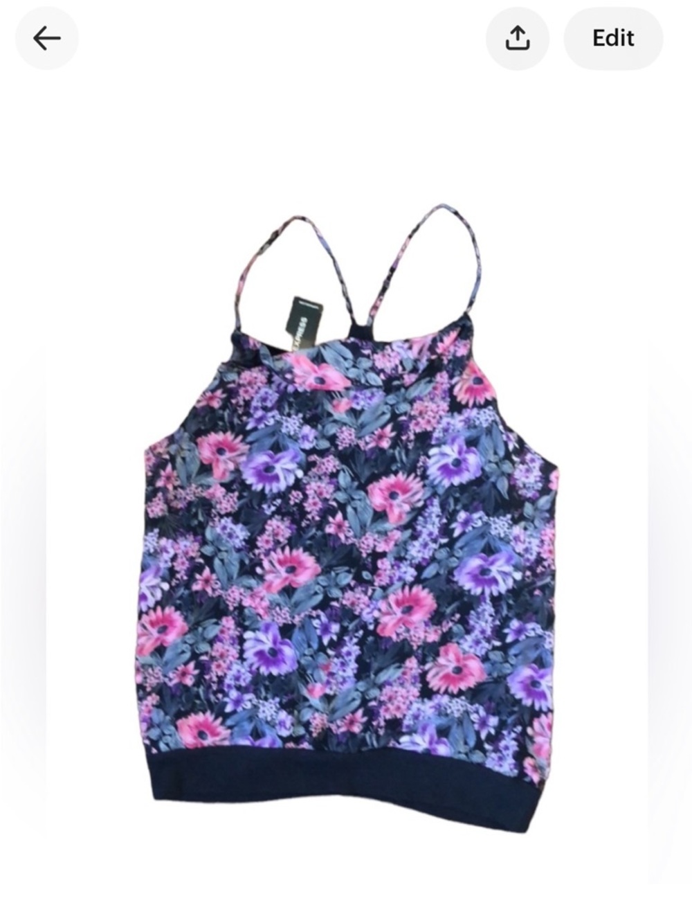 Express Floral Racerback Tank Top NWT Size Small